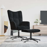 vidaXL Relaxstoel fluweel lichtgrijs