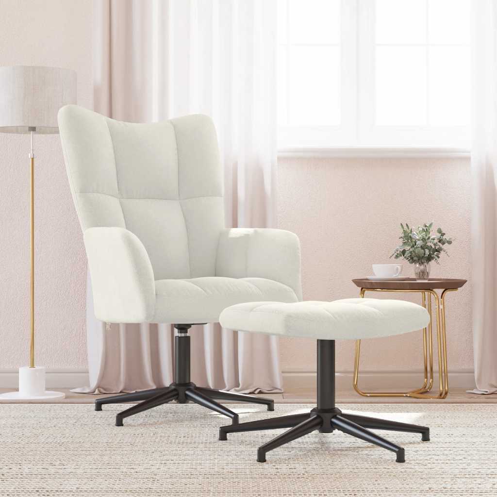 vidaXL Relaxstoel fluweel lichtgrijs
