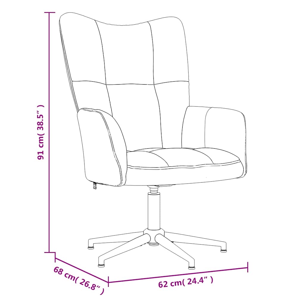 vidaXL Recliner velvet light grey