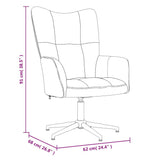 vidaXL Recliner velvet light grey