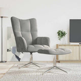 vidaXL Recliner velvet light grey