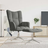 vidaXL Recliner velvet light grey