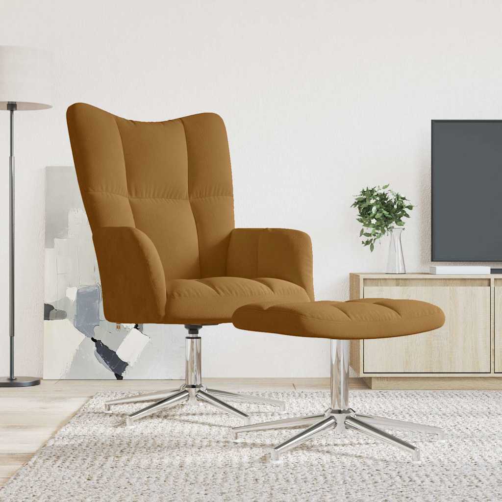 vidaXL Recliner velvet light grey
