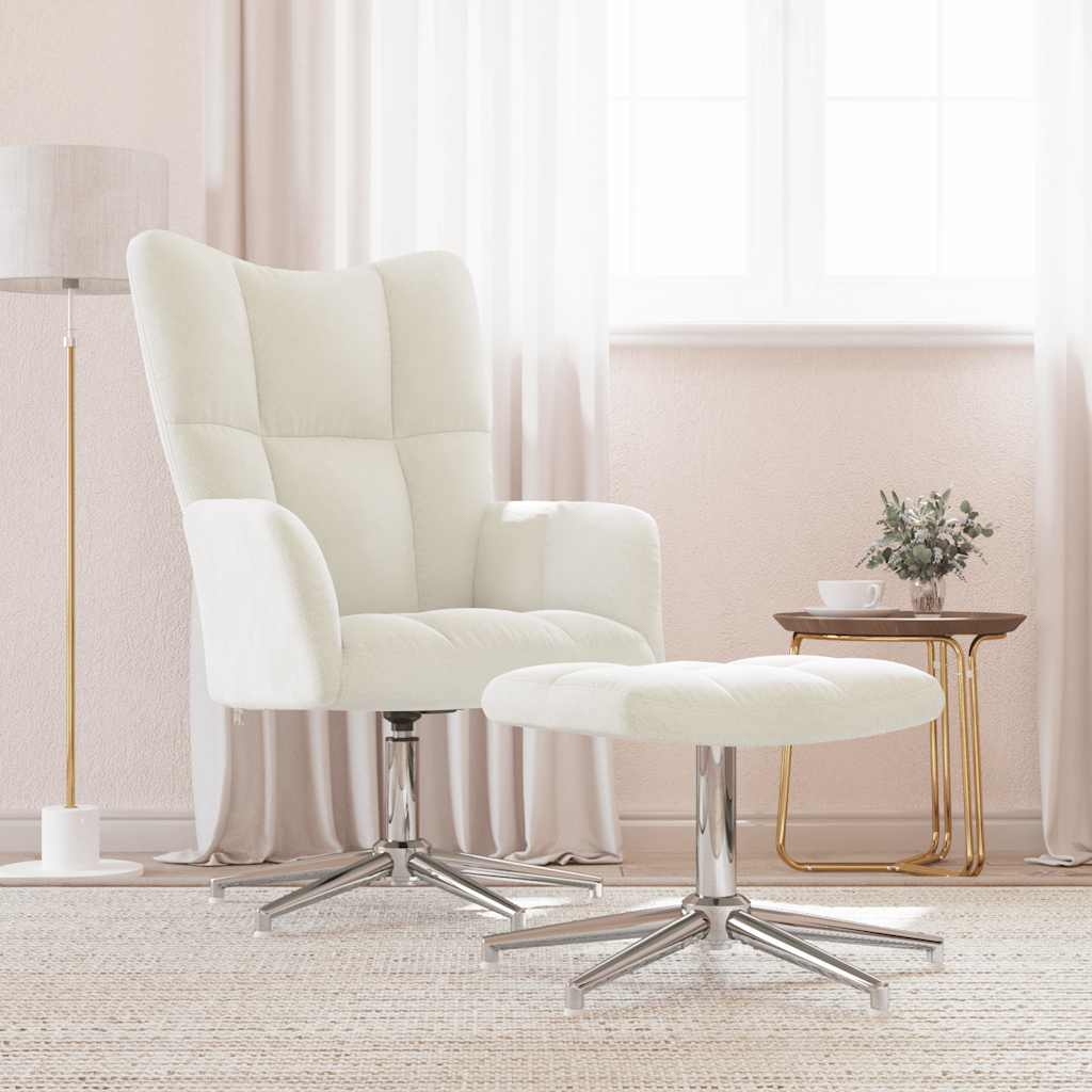 vidaXL Recliner velvet light grey