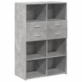 vidaXL Hoge kast 80x42,5x124 cm bewerkt hout wit