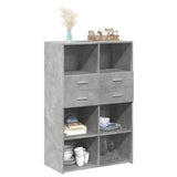 vidaXL Hoge kast 80x42,5x124 cm bewerkt hout wit