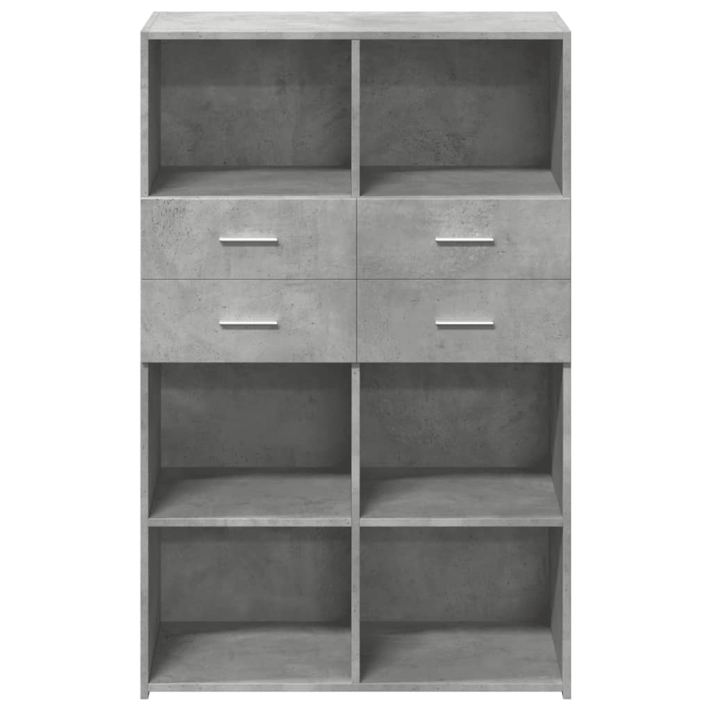 vidaXL Hoge kast 80x42,5x124 cm bewerkt hout wit