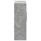 vidaXL Hoge kast 80x42,5x124 cm bewerkt hout wit