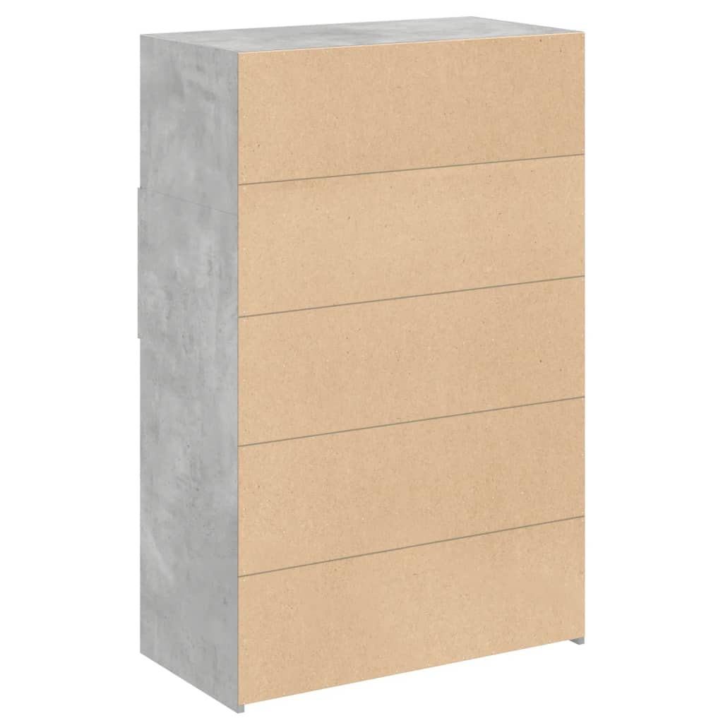 vidaXL Hoge kast 80x42,5x124 cm bewerkt hout wit
