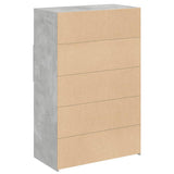 vidaXL Hoge kast 80x42,5x124 cm bewerkt hout wit