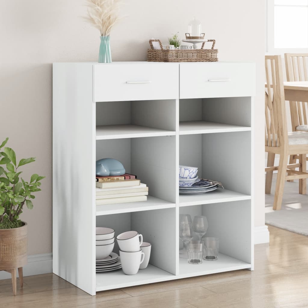 vidaXL Sideboard 80x42.5x93 cm engineered wood white