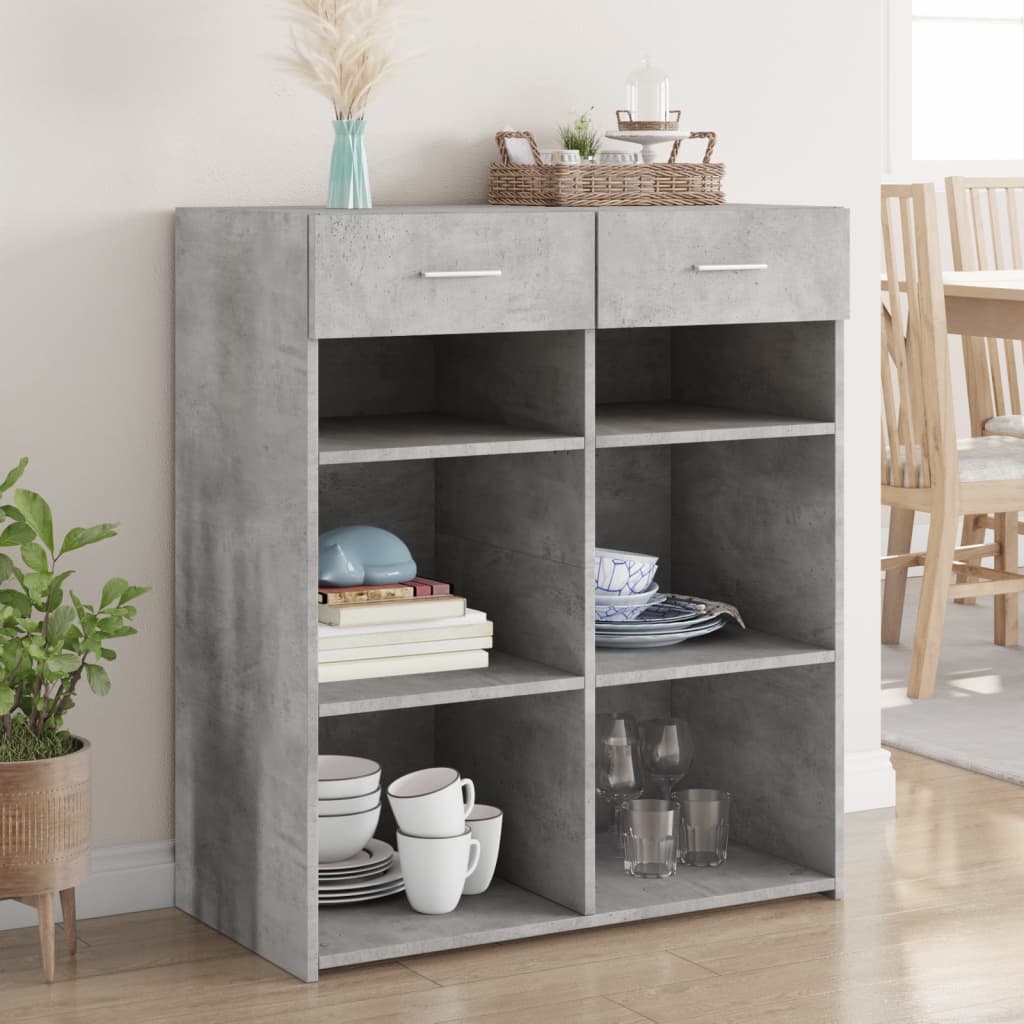 vidaXL Sideboard 80x42.5x93 cm engineered wood white