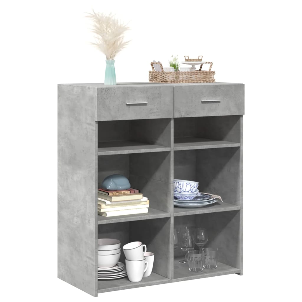 vidaXL Sideboard 80x42.5x93 cm engineered wood white