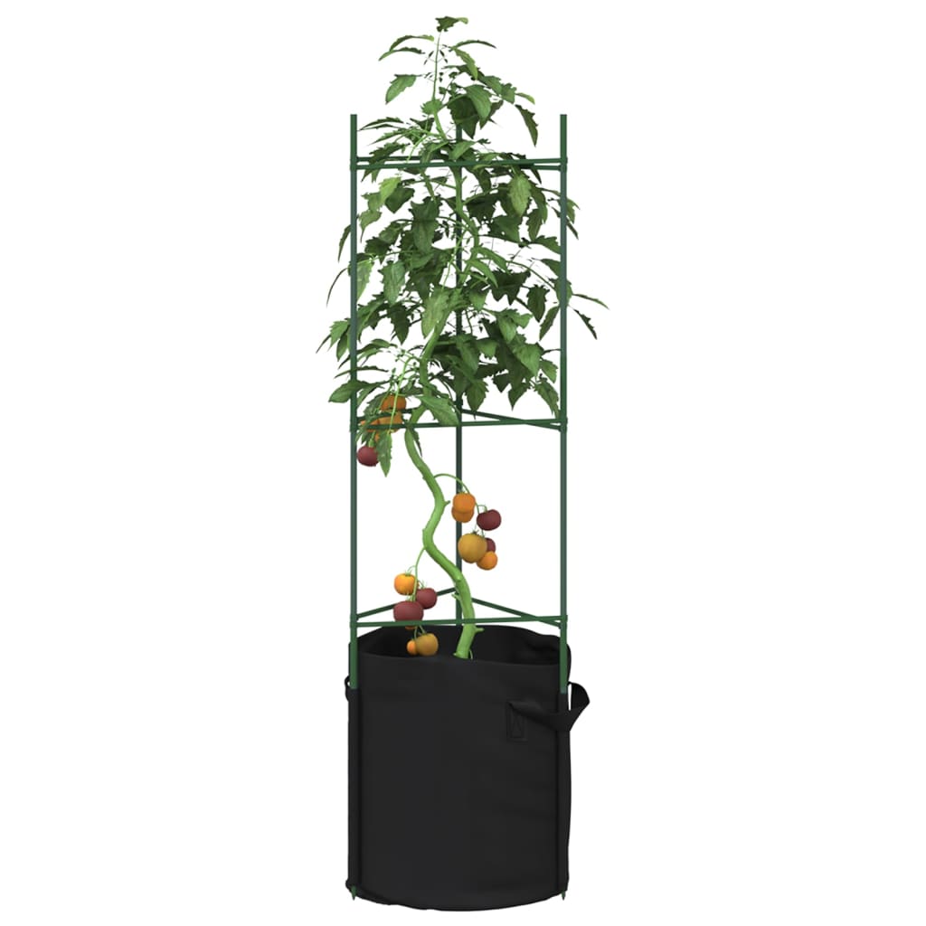 vidaXL Tomatenkooien 4 st 116 cm staal en polypropeen
