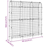 vidaXL Plantenklimrekken 2 st U-frame staal