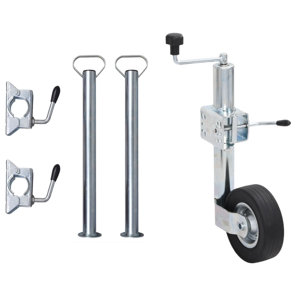 vidaXL Neuswiel met 2 staanders en 3 spanklemmen 60 mm