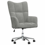 vidaXL Relaxstoel fluweel lichtgrijs