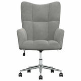 vidaXL Relaxstoel fluweel lichtgrijs