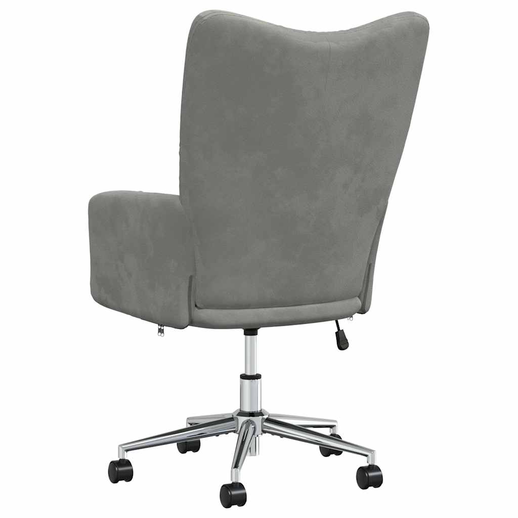 vidaXL Relaxstoel fluweel lichtgrijs