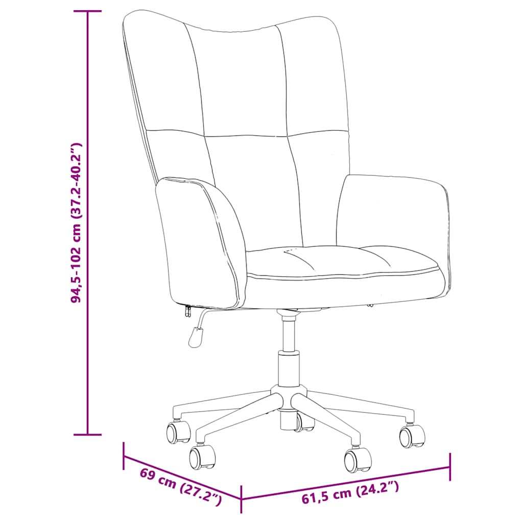 vidaXL Relaxstoel fluweel lichtgrijs