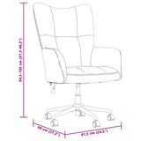 vidaXL Relaxstoel fluweel lichtgrijs