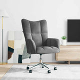 vidaXL Relaxstoel fluweel lichtgrijs