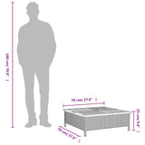 vidaXL Tuintafel 70x70x25 cm poly rattan en acaciahout zwart