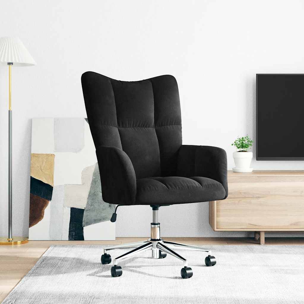 vidaXL Relaxstoel fluweel lichtgrijs