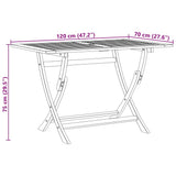 vidaXL 5-delige Tuinset poly rattan en massief hout zwart