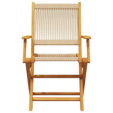 vidaXL 5-delige Tuinset polypropeen en massief hout zwart