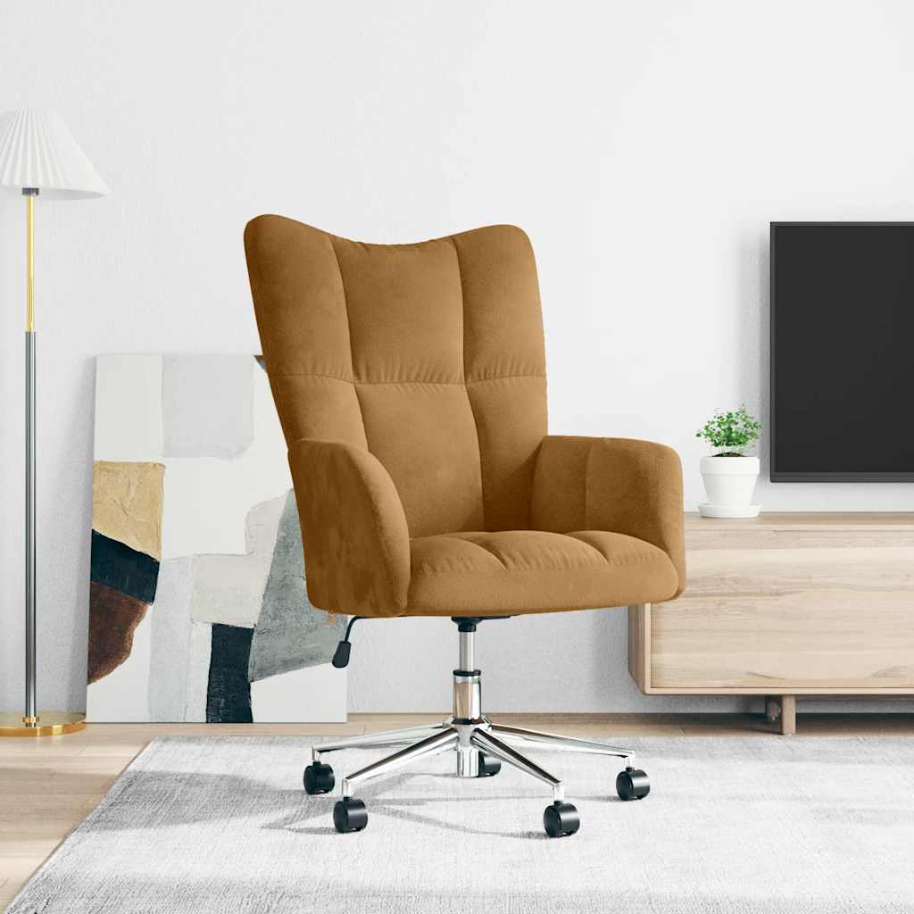 vidaXL Relaxstoel fluweel lichtgrijs