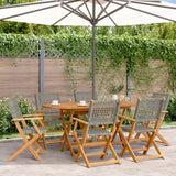 vidaXL 7-delige Tuinset poly rattan en massief hout zwart