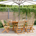 vidaXL 7-delige Tuinset poly rattan en massief hout zwart