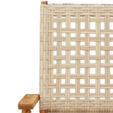 vidaXL 7-delige Tuinset poly rattan en massief hout zwart