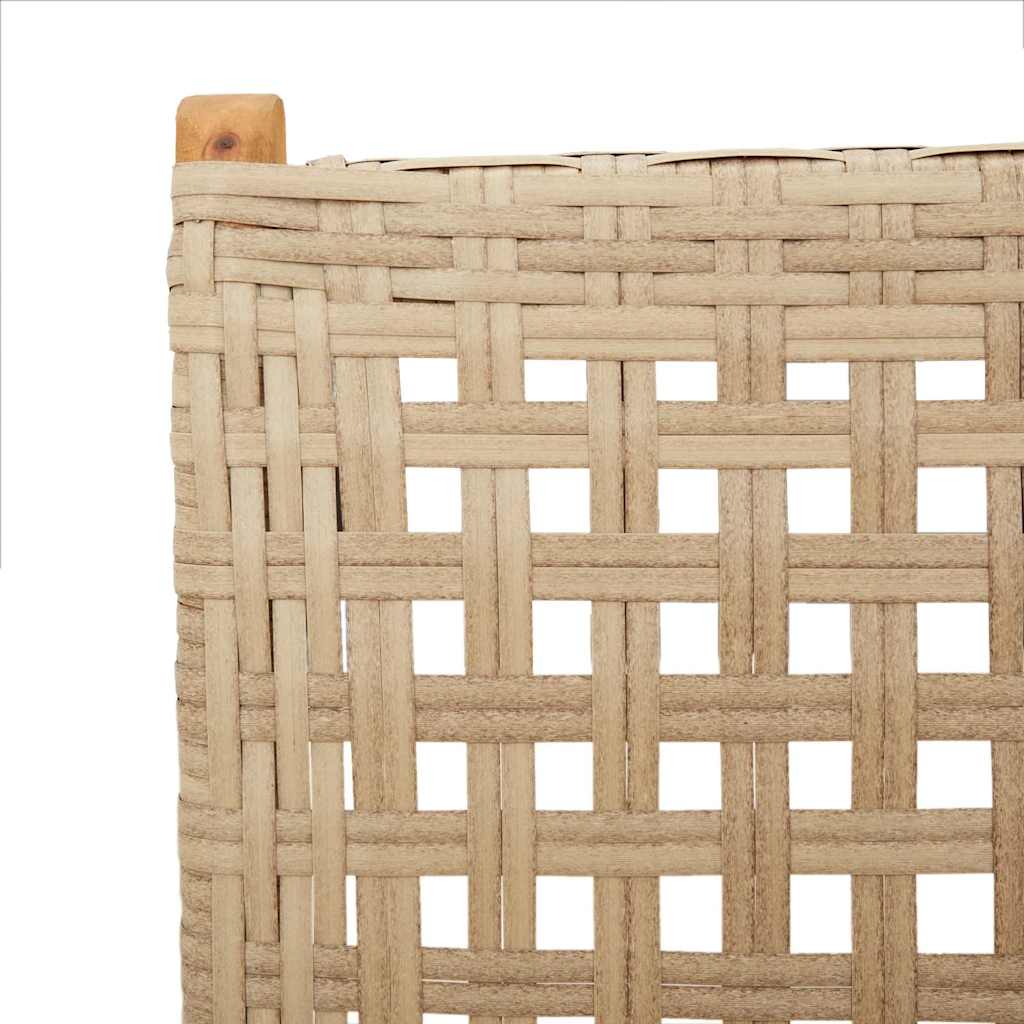 vidaXL 7-delige Tuinset poly rattan en massief hout zwart