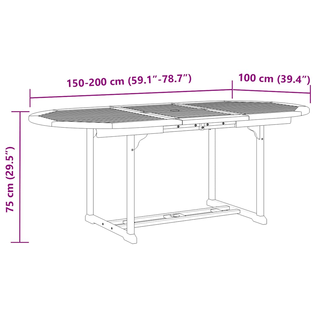 vidaXL 7-delige Tuinset poly rattan en massief hout zwart
