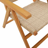 vidaXL 7-delige Tuinset poly rattan en massief hout zwart