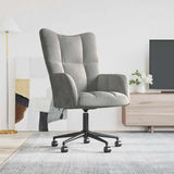 vidaXL Relaxstoel fluweel lichtgrijs