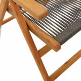 vidaXL 7-delige Tuinset polypropeen en massief hout zwart