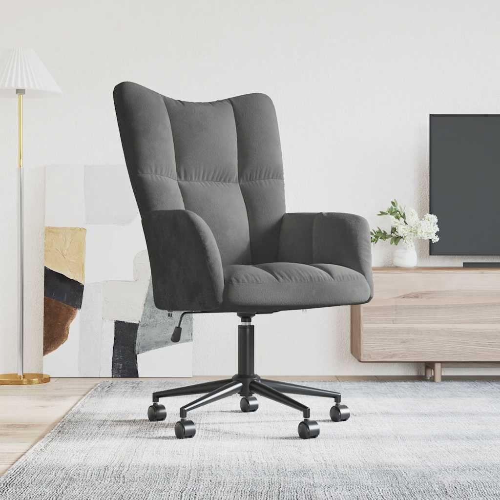 vidaXL Relaxstoel fluweel lichtgrijs