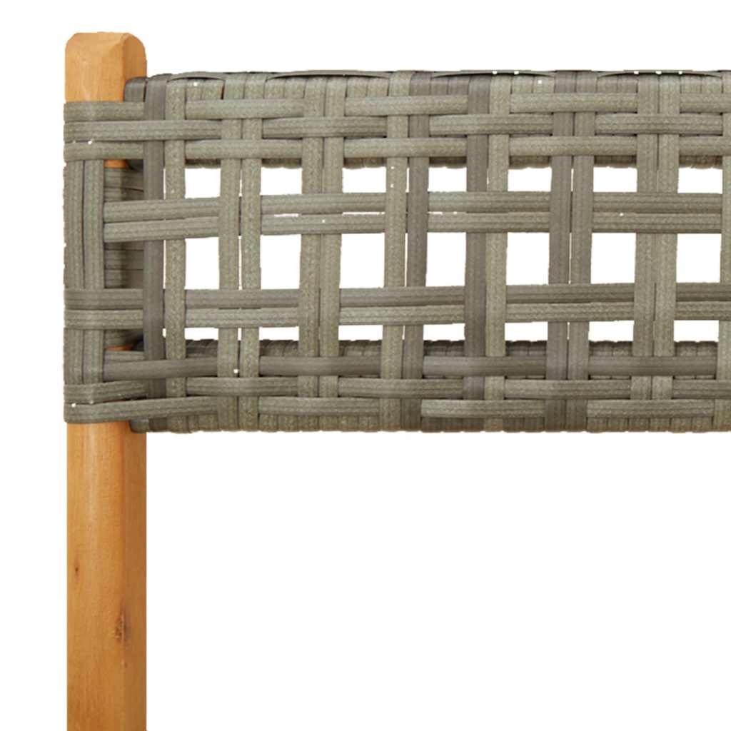 vidaXL 3-delige Bistroset poly rattan en massief hout zwart