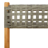 vidaXL 3-delige Bistroset poly rattan en massief hout zwart