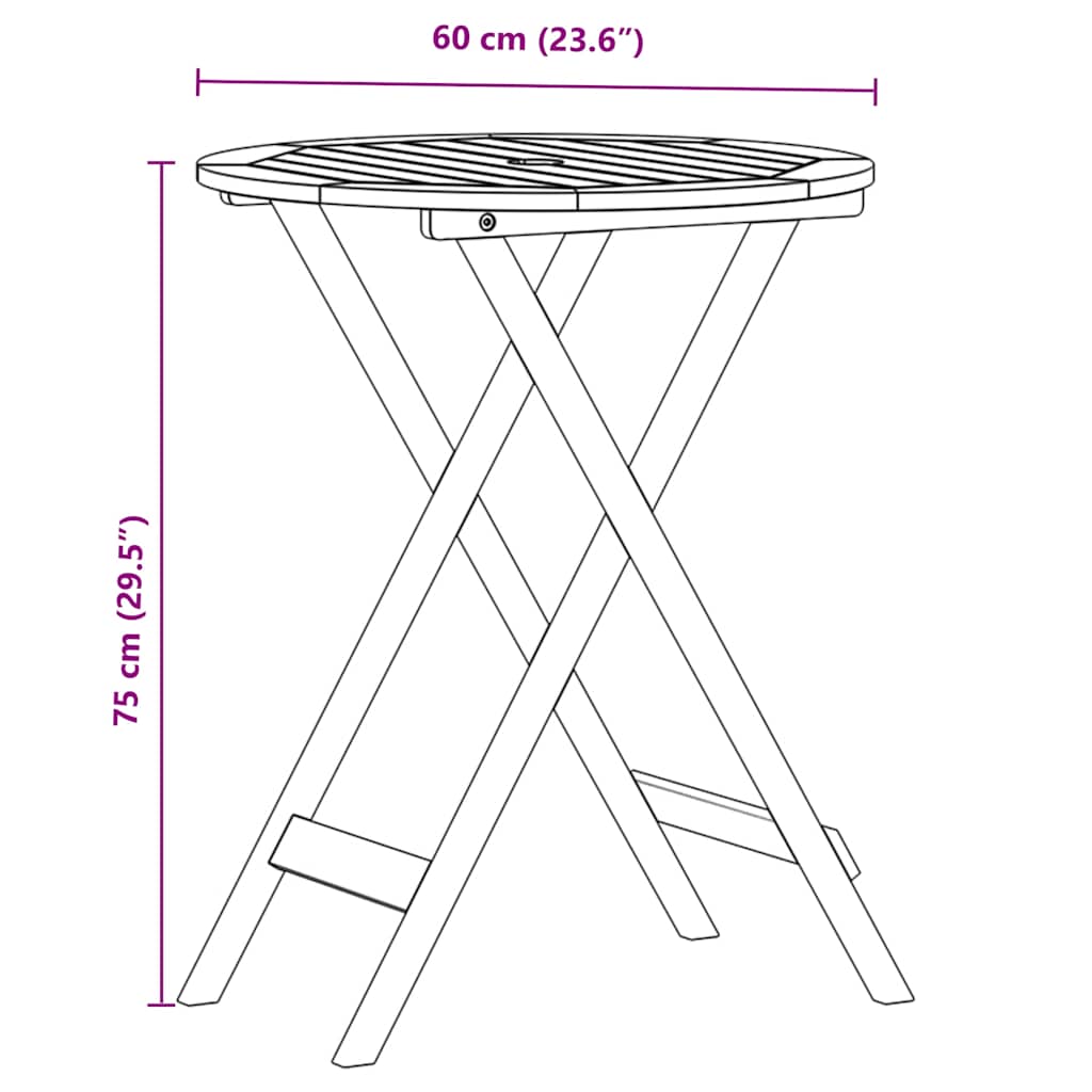 vidaXL 3-delige Bistroset poly rattan en massief hout zwart