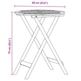 vidaXL 3-delige Bistroset poly rattan en massief hout zwart