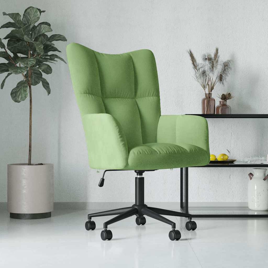 vidaXL Relaxstoel fluweel lichtgrijs