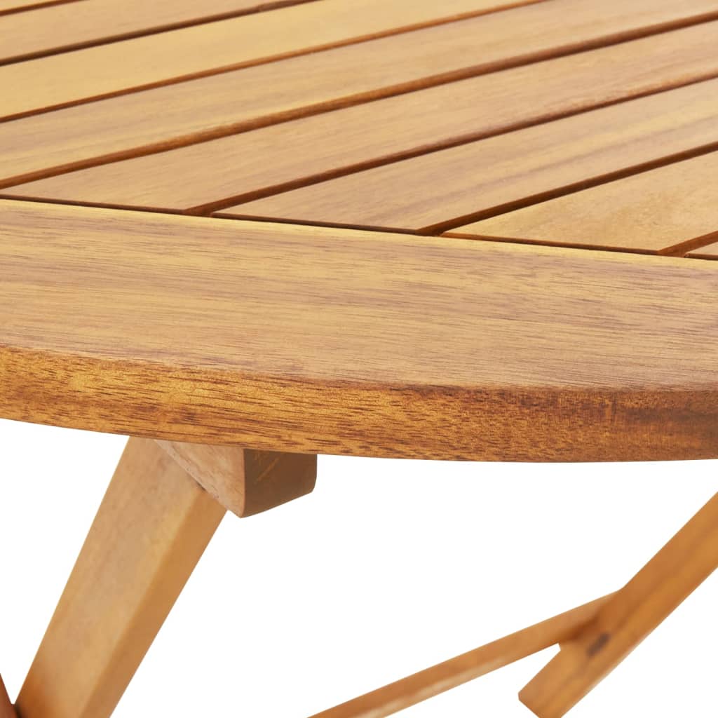 vidaXL 3-delige Bistroset polypropeen en massief hout zwart