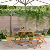vidaXL 3-Piece Bistro Set Fabric and Solid Wood Cream