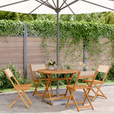 vidaXL 3-Piece Bistro Set Fabric and Solid Wood Cream