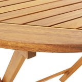 vidaXL 3-Piece Bistro Set Fabric and Solid Wood Cream