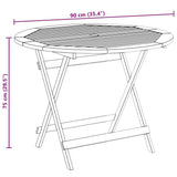 vidaXL 3-Piece Bistro Set Fabric and Solid Wood Cream
